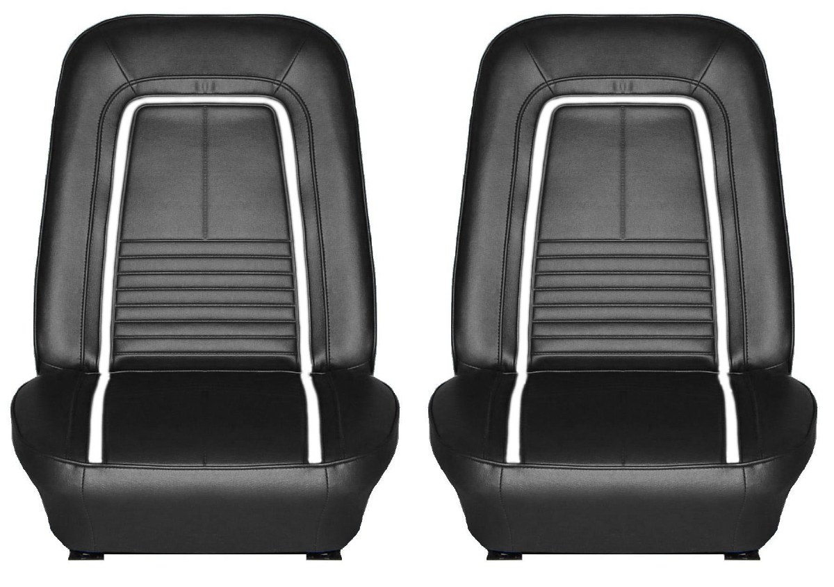 1967 Camaro Deluxe Interior Bucket Seats Assembled Black 1967, 1968